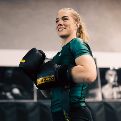 True Grit women's green BJJ rashguard — compression fit for grappling and MMA training — view 4